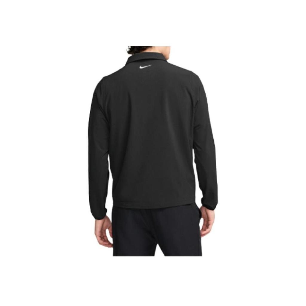 Nike Solid Color Zip Collar Long Sleeve Waterproof Jacket Men Jackets Black FQ0462-010