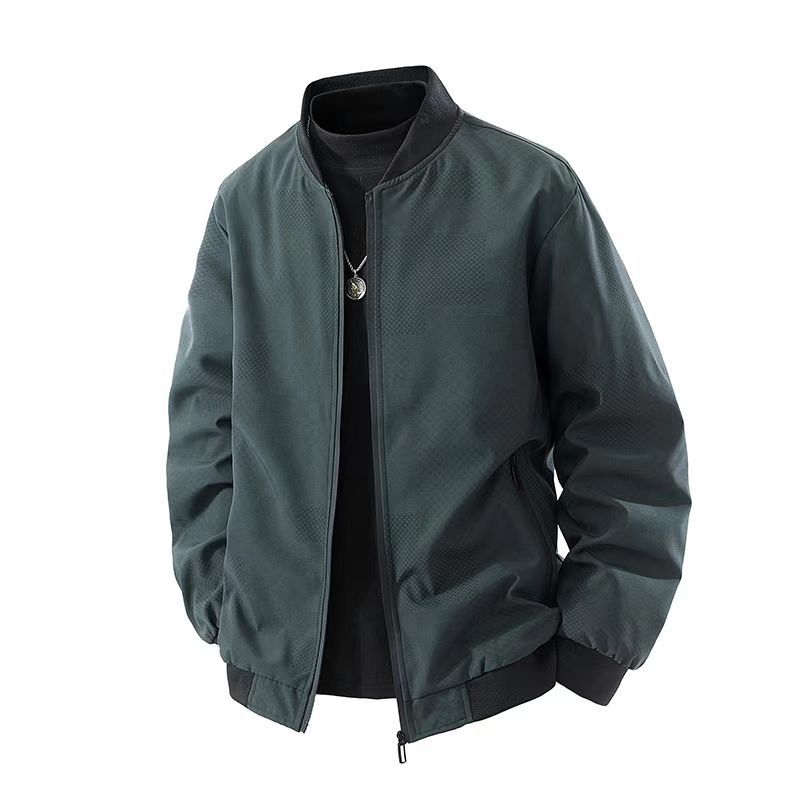 Spring and Autumn Business Jacket Loose Baseball Jacket Baita Middle Aged Youth Simple and Versatile Business Top