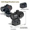 G33 G43 Sight Fixed 3x 5x Magnifying Glass Sight Holographic Sight Red Dot Sight Quickly Install Toy Gun Sight