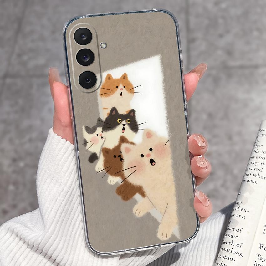 Cover Trasparenti per Telefono Per Samsung M36 M35 M34 M33 M32 M31 M30 M80s M60s M62 M56 M54 M53 M51 Modello Rana Felice Custodia Protettiva Morbida in TPU Per Guscio Samsung