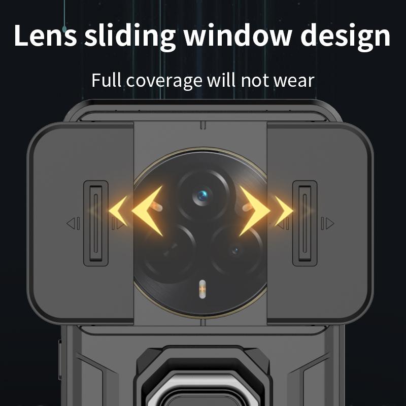 For Oppo Realme 13 Pro Plus Case Lens Protection Armor Shockproof Coque For Realme 12 Pro Plus 12 Lite 4G Ring Stand Back Cover