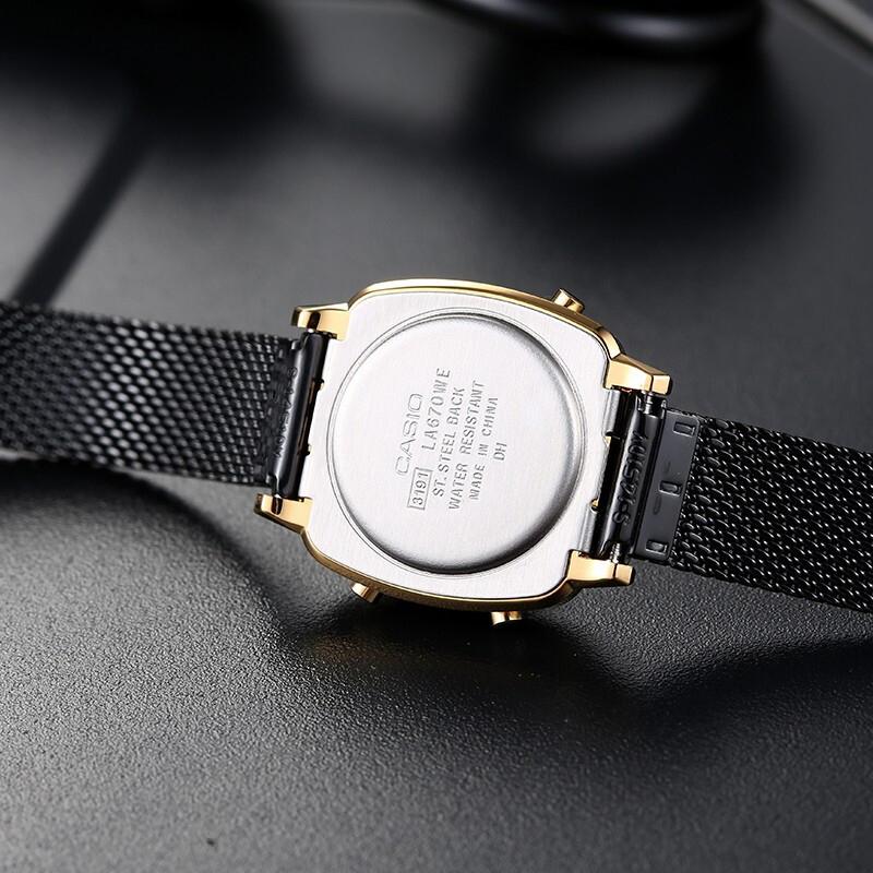 Casio Ανδρικό Νεανικό Μαύρο Ρολόι LA670WEMB-1 LA670WEMB-1