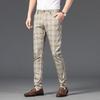 Pantaloni casual da uomo, pantaloni da ufficio a vita media, pantaloni da lavoro coordinati, tinta unita