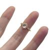 Women's High-Grade Temperament Open Ring with Transparent White Imitation Agate Cabochon