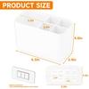 Storage Toothbrush Organizer Wall Mounted Tooth Brush Cup Stand  Bathroom