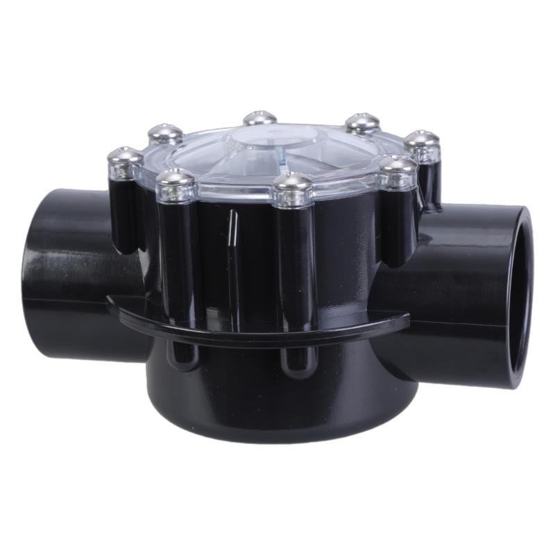Multipurpose Sturdy ABS Check Valves 180 Degree Designs with Clear Lid Convenient for Pool and Plumbing Systems