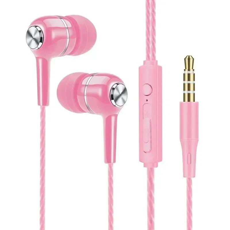 35mm Wired Headphones In Ear Headset With Microphone HiFi Stereo Bass Earbuds Sports In Line Control For Phone Music Gaming