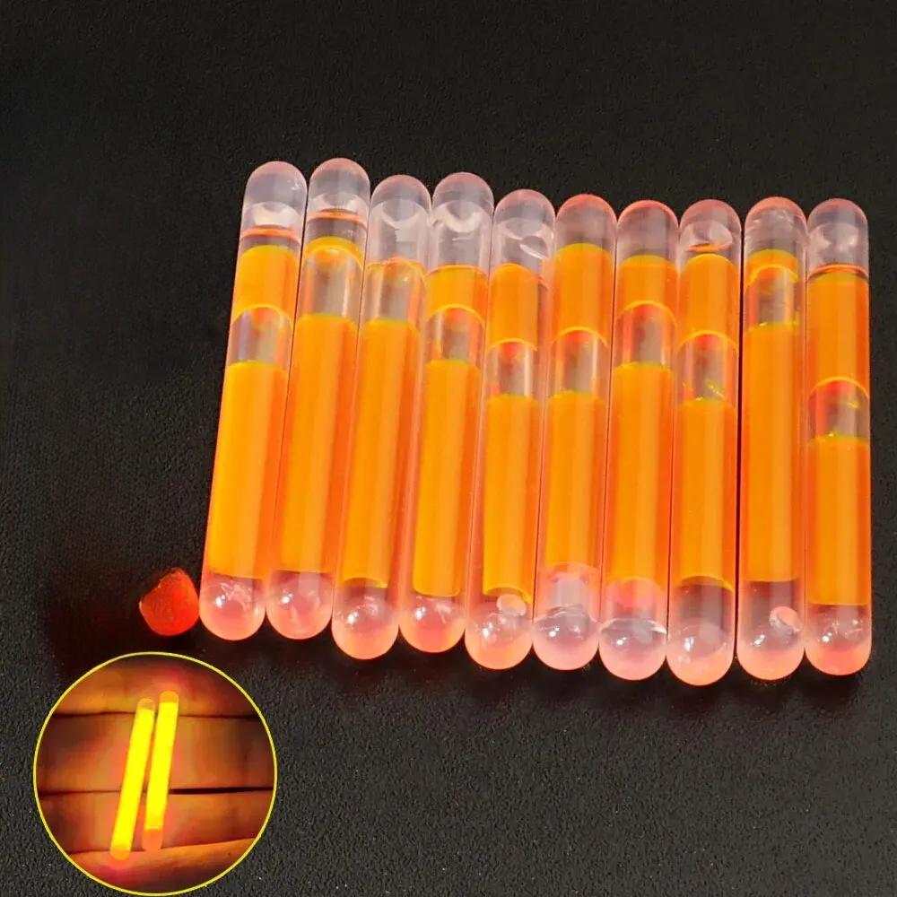 10PCS/Bag Fireflies 4.5*40mm for Fishing Float Fluorescent Lightstick Light Night Rod Lights Tool Bright Dark Colored Glow Stick