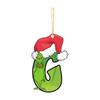 Santa 2D Flat Acrylic Christmas Tree Hanging Decoration Sports Car Decoration Flat Decoration Pendant