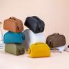 New First-layer Cowhide High-end Travel Large-capacity Cosmetic Bag, Leather Soft Toilet Bag, Light Luxury Storage Bag for Women