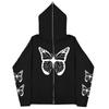 European and American Dark Sweatshirts for Men and Women, Hoodies, Gothic Couples, Harajuku Large Zipper Sweatshirts, Plus Sizes