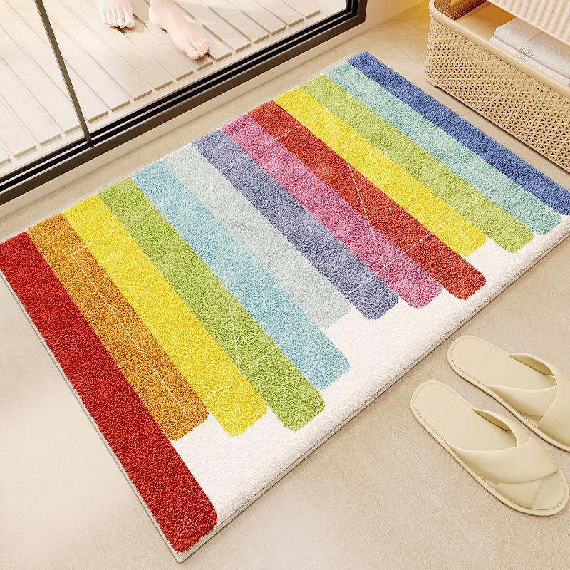 Absorbent Monster Bathroom Floor Mat Bathroom Floor Mat Imitation Cashmere Door Mat Non-slip Mat Household Bedroom Carpet Door Mat