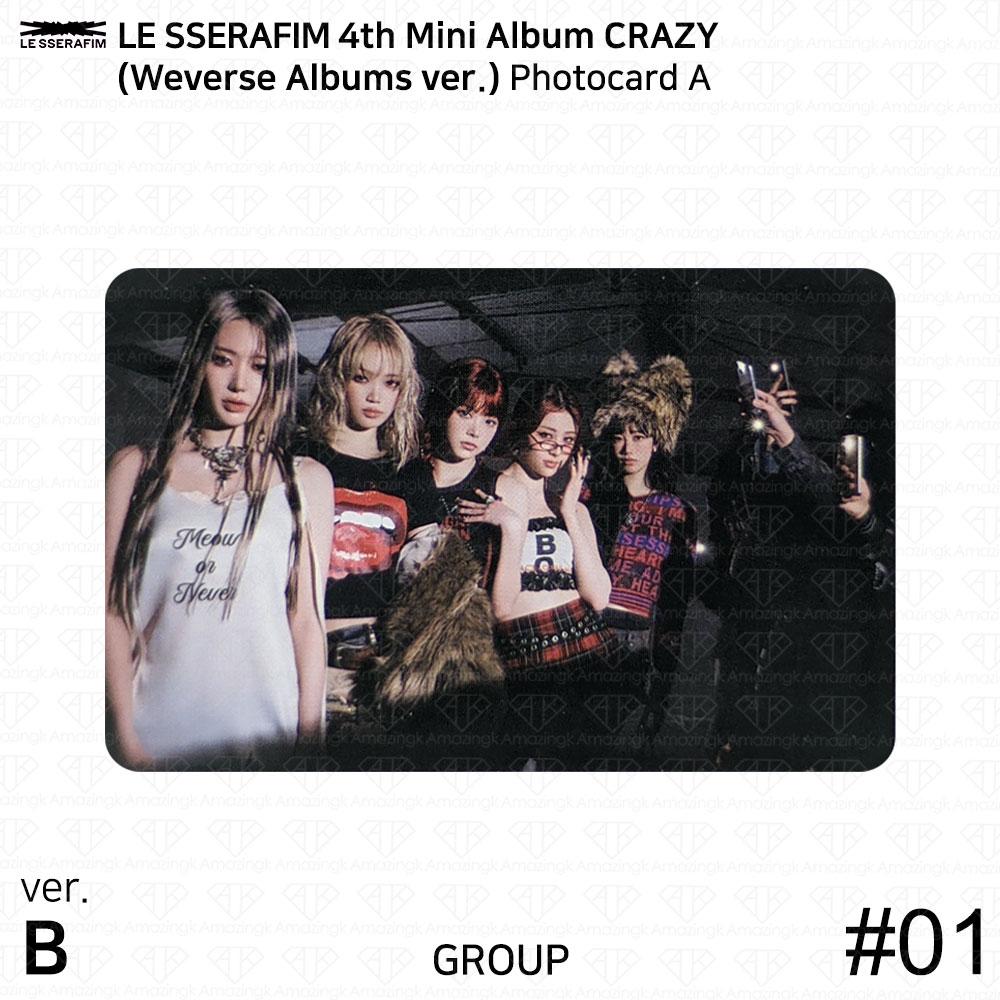 LE SSERAFIM 4to Mini Álbum CRAZY Weverse Álbumes Ver Foto Oficial QR KPOP