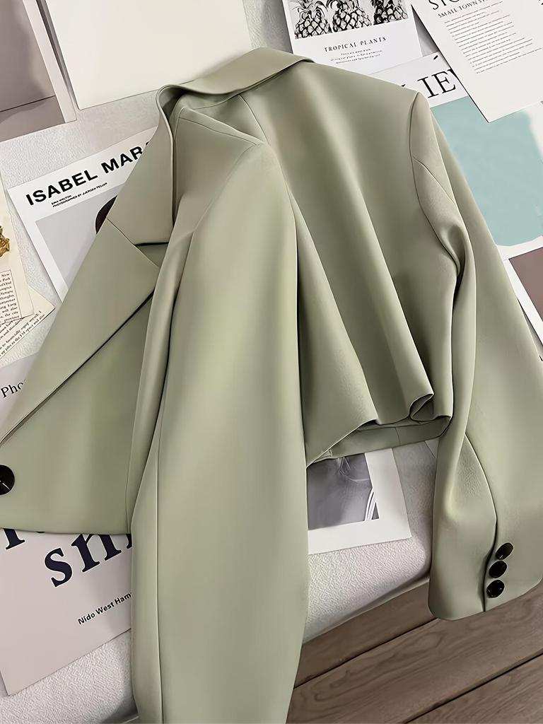 2026 Women's Slim Fit Short Blazer: Versatile High Waist Jacket for Spring & Autumn