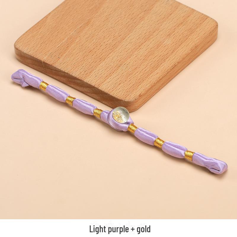 Hengmeihe Ręcznie Robiony Koralikowy Guzik Cheongsam ze Złotej Folii z Wykończeniem Złotą Nicią