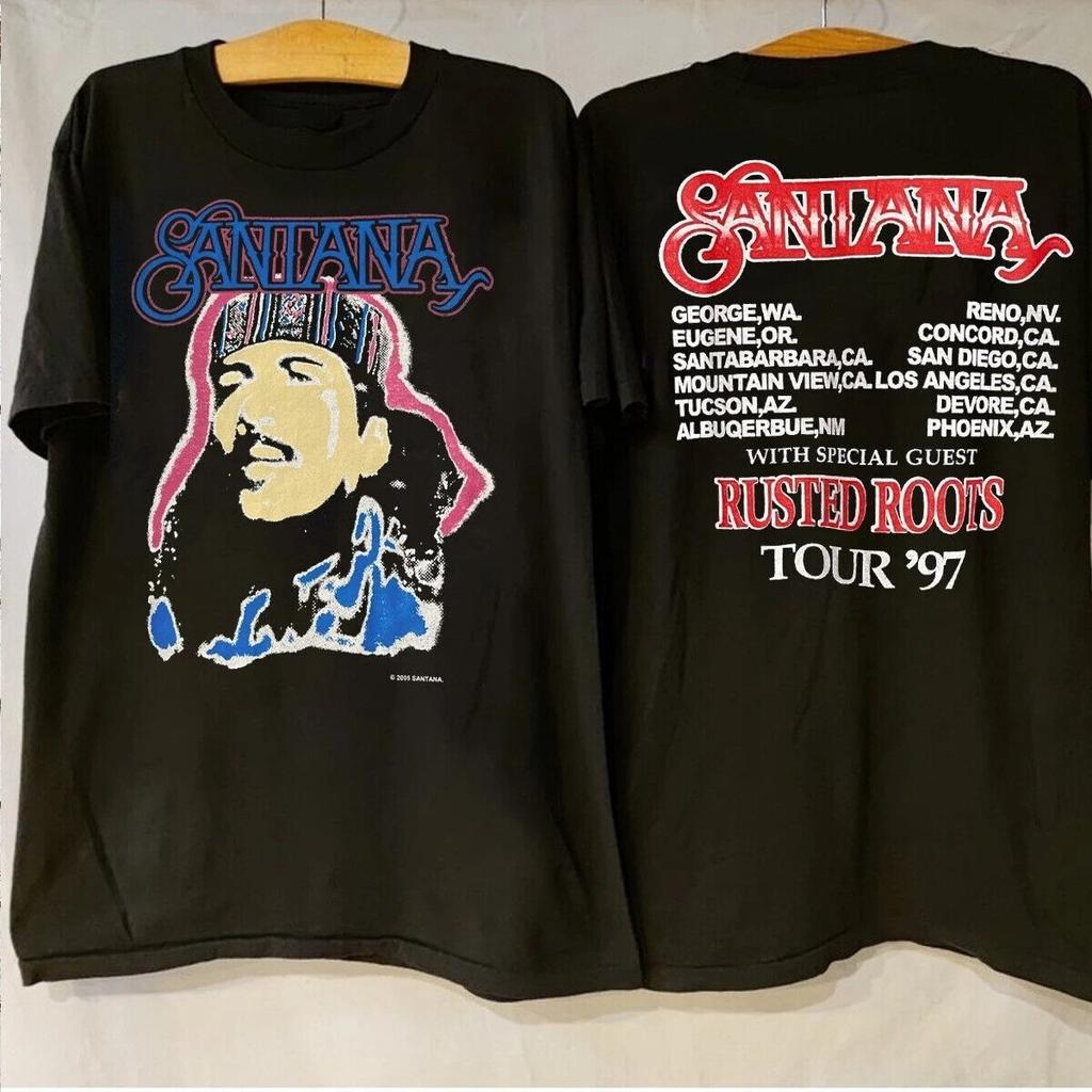 Santana Rusted Roots Tour 97 Tshirt Santana Rusted Roots Shirt Santana Tour