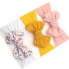 3 Pcs/Set Baby Girl Headband Soft Nylon Bows Elastic Headbands Hair Bands For Kids Newborn Turban Infant Baby Hair Accessories