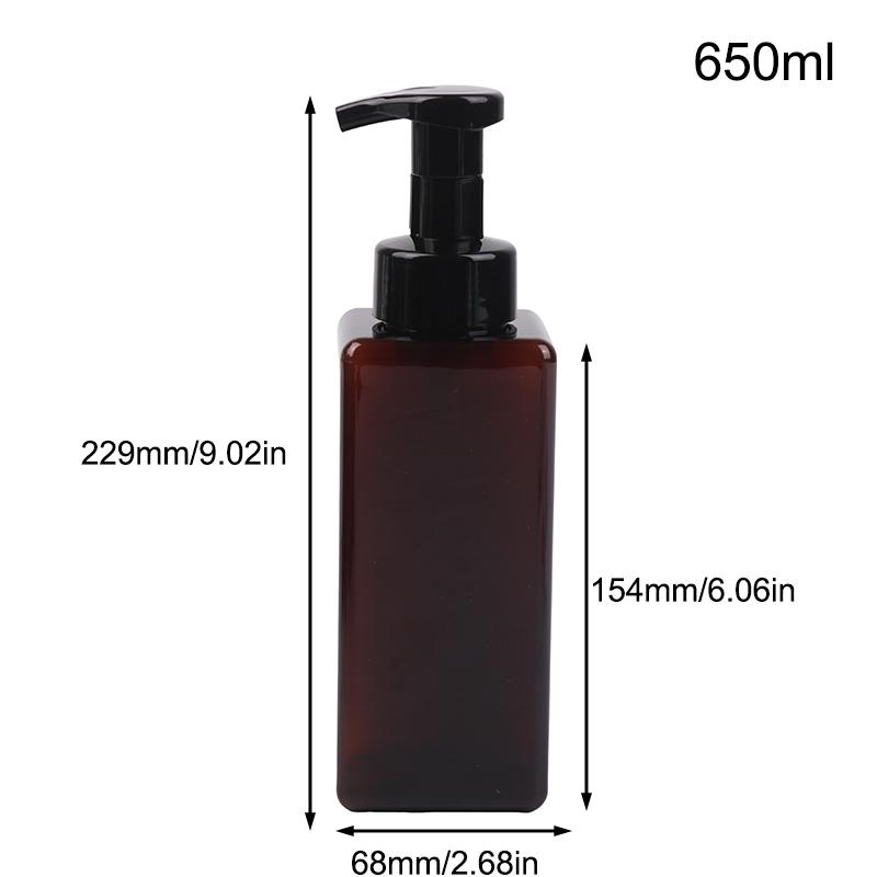 Square Plastic Pump Bottles – Refillable Containers for Shampoo, Lotion & Soap Dispensing