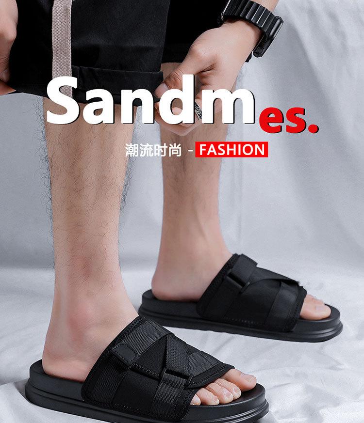 2025 Sommer neue Herrenmode Hausschuhe vielseitige bequeme Klett-Sandalen Jugend Strandschuhe 1504-R