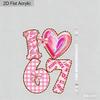 2D Flat Six Seven Love Shaped Acrylic Decoration Sign, Valentine'S Day Gift, Suitable for Wall Decoration, Porch, Room, Villa, Accents Home, Hallway,
