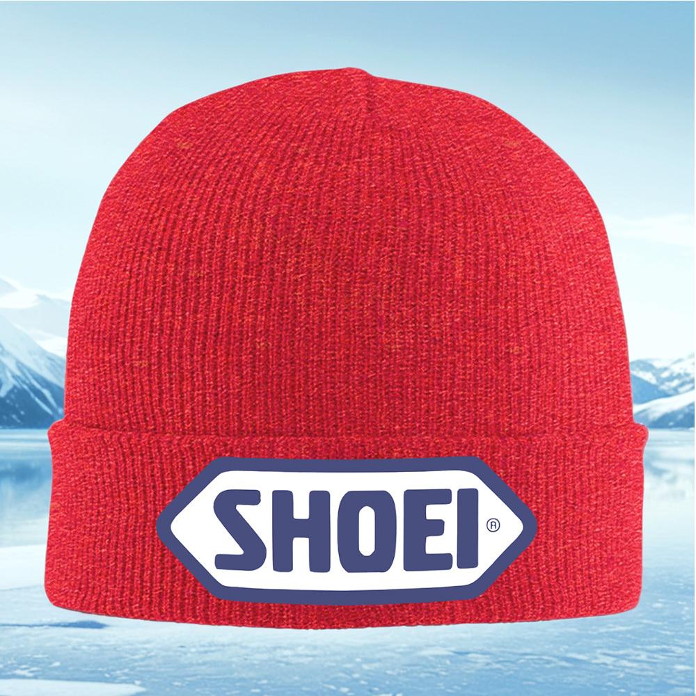 

SHOEI логотип шлема для мотоцикла Дизайн Мужчины Женщины Унисекс Вязаная Шапка Бини Шапка-колпак Зимняя Теплая Рождественская Уличная Велосипед