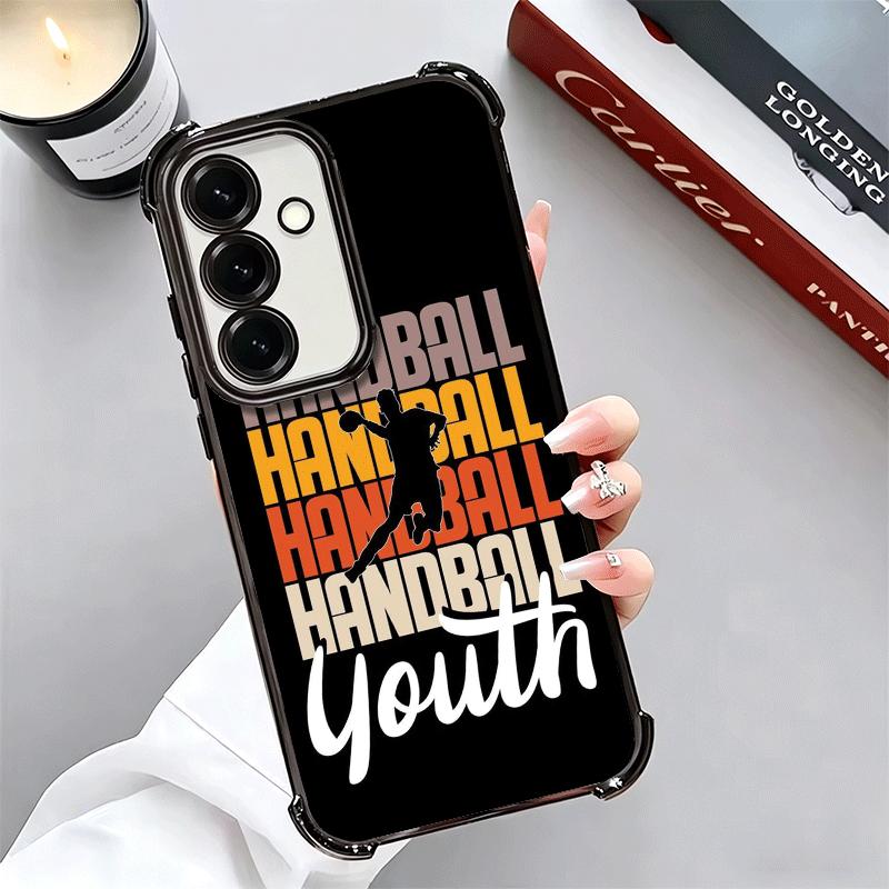 Handball Sport Plating Phone Case For Samsung A17 A07 A37 A57 A16 A56 A15 A55 A14 A54 A13 A53 A26 A36 A25 A35 A24 A34 A23 A33