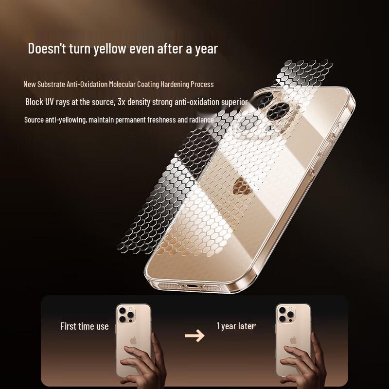 Baseus Transparente Anti-Vergilbungs-iPhone-Hülle