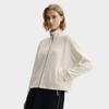 Fila White Minimalist Casual Relaxed Comfortable Loose Knit Jacket Women Jackets F11W543504F-IV