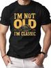 T-shirt da uomo retrò anni '70-'80 Design musicaleAutomotive conSloganNon sono un Classico100% cotone Girocollo manica corta stampata