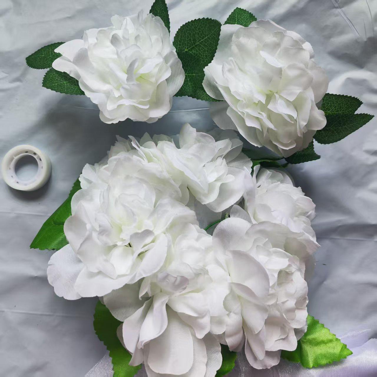 

Украшение свадебной машины Искусственные цветы Тычинки Листья Шелковый цветок Искусственные Помпоны Свадебные Домашние Декоративные Принадлежности белый