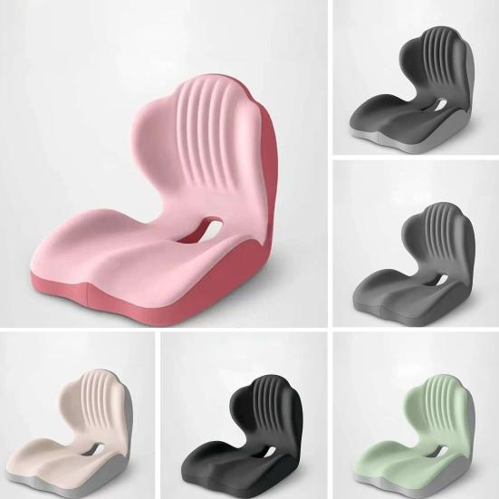 Cuscino Ergonomico per Seduta con Supporto Lombare, Cuscino Traspirante per Sedia da Ufficio per Schiena e Glutei, Cuscino per Seduta in Schiuma Viscoelastica ad Alta Densità per Auto Casa