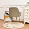 Universal Stretch Jacquard Chair Slipcover for High Armrest Dining Chairs Elastic Color Block Curved Back Home Decor