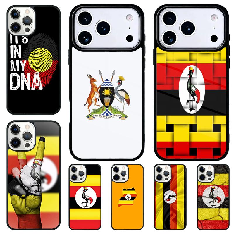 Uganda Flag Shockproof Phone Case for iPhone 17 Air 16e 15 11 12 14 13 Pro Max Cover Coque