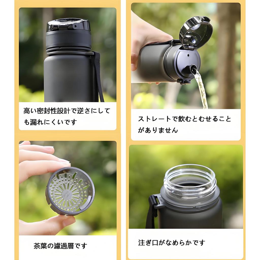 IOLOYU 1 Liter Water Bottle, 1000ml Large Capacity, Easy to Clean, Stylish, Large, Lightweight Sports Bottle, Plastic, BPA-Free, Large, Hand-Purpose