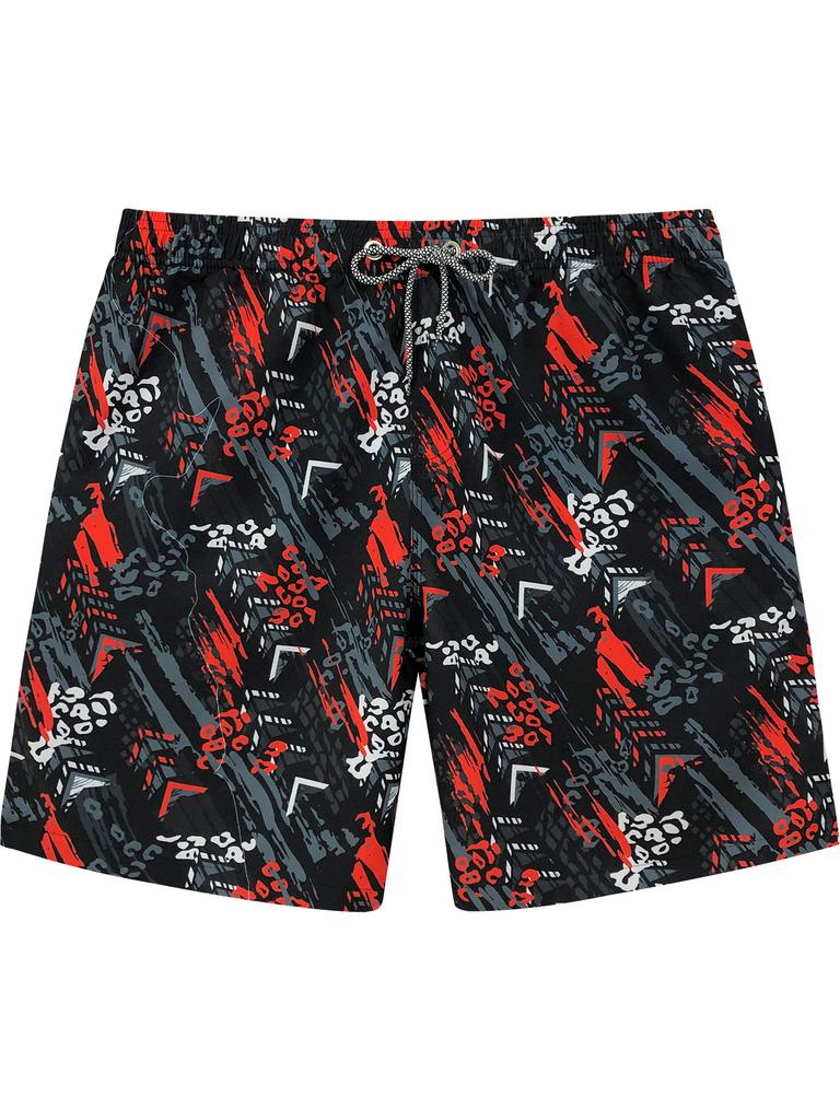 European And American Loose Casual Hawaiian Flower Shorts Men'S Summer Youth Floral Ice Silk Vacation Seaside Beach Pants