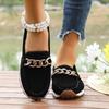 New Large-sized Single Shoes with Water Diamond Metal Thick-soled Soles for Women To Wear on One Foot