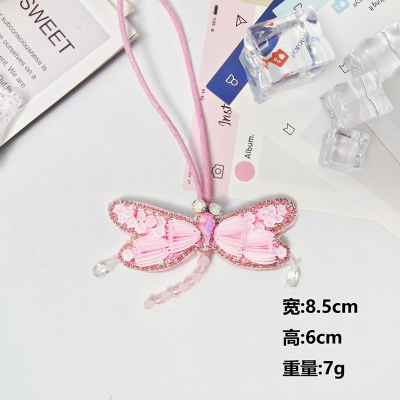 DIY Felt Patch Brooch Pearls Tassels Handmade Rhinestone Beaded Coconut Tree Crystal Bag Lanyard Patch Beading Applique Patch