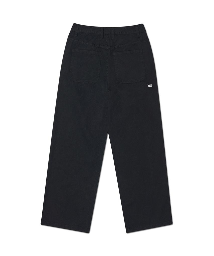 Nomaenyueol Roomy Loose Cotton Pants - Black