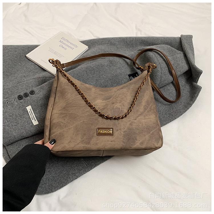 

Premium sense large-capacity bag 2025 new women s autumn and winter commuter shoulder bag messenger bag tote bucket bag