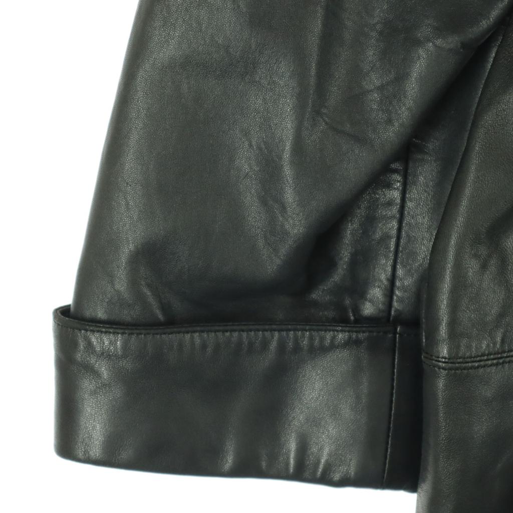 PINORECLUB Veste en cuir longue à manches longues double boutonnage 11 noir Hommes D'occasion