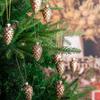 5pcs Glitter Christmas Tree Pinecone Pendants Pinecone Hanging Ornaments  Home Shopping Mall Party