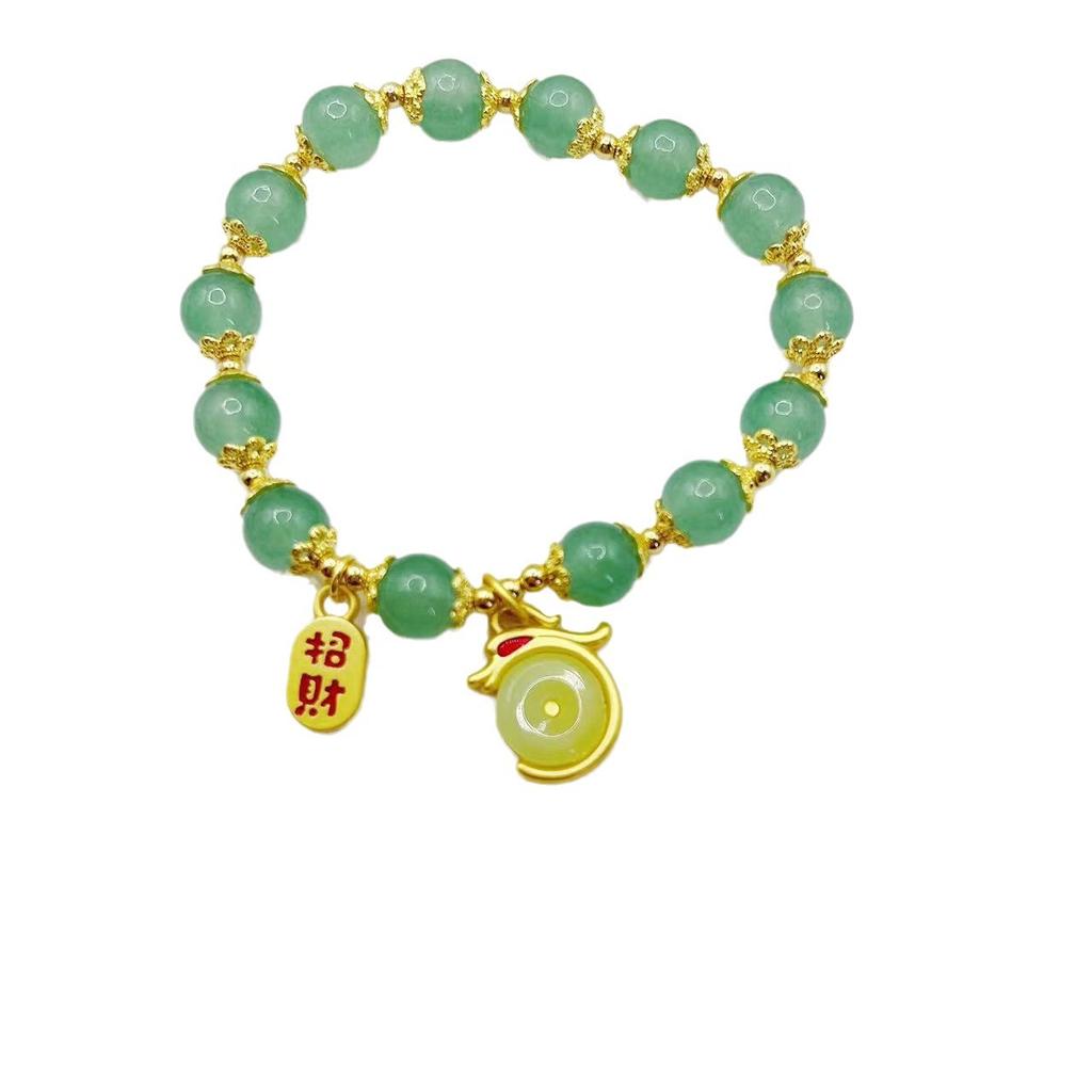 Natural Agate Green Bracelet. Fashion Women Daily Jewelry Lucky Gift