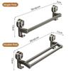 Aluminum Towel Rack 30CM/40CM Suction Cup Towel Storage Hanger Wall Mounted Strong Load-bearing Bathroom Organizer