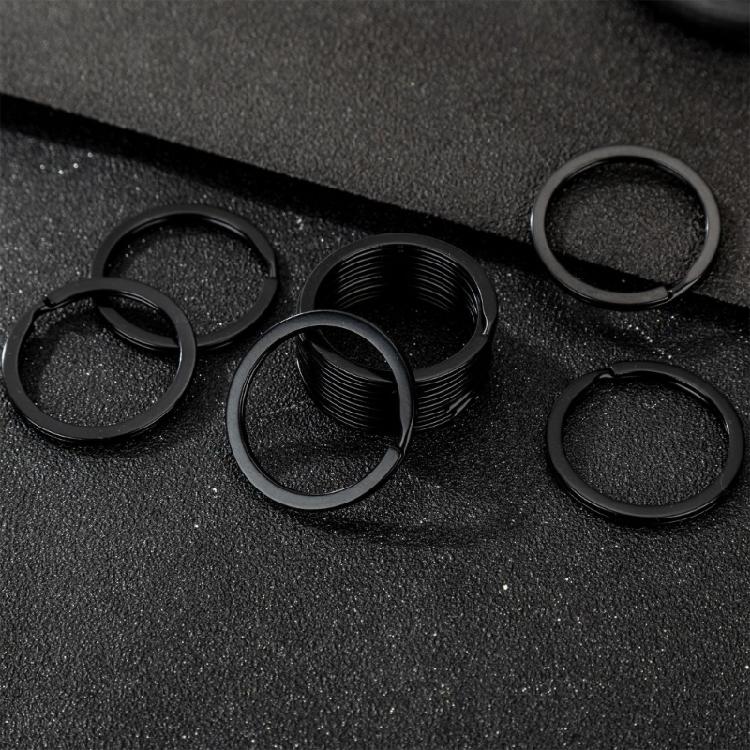 20 pièces Anneaux de Porte-clés Plats en Métal Anneaux Divisés de Remplacement Porte-clés Portable d'extérieur Boucle de Porte-clés Anneaux Divisés Faciles à Ouvrir