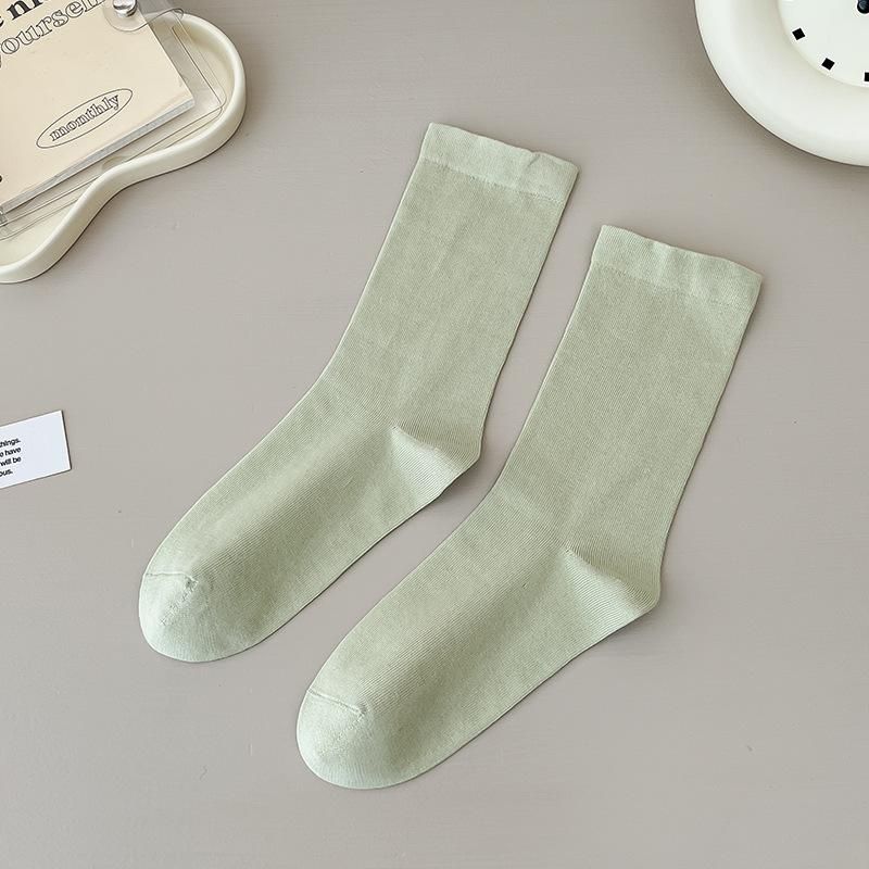 Female Spring and Autumn Sweat Absorption Deodorant Loose Mouth Boneless Month Son Tube Pile Socks