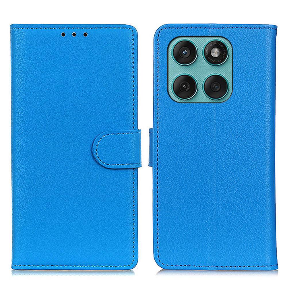 For Motorola Edge 60 5G/60 Fusion 5G Lommebokdeksel PU Lær Telefondeksel Litchi Tekstur