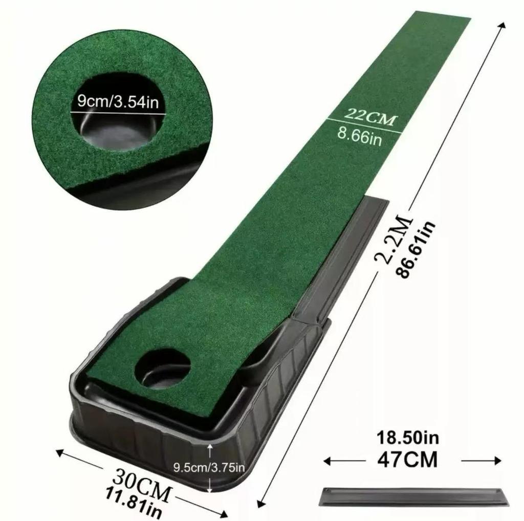 Golf Single Hole Flocking Putter Practice Mat