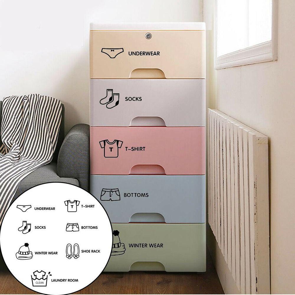 7 Stück PVC Kleiderschrank Logo Aufkleber Kleiderschrank Aufkleber Hohe Qualität Wandaufkleber Heimdekoration