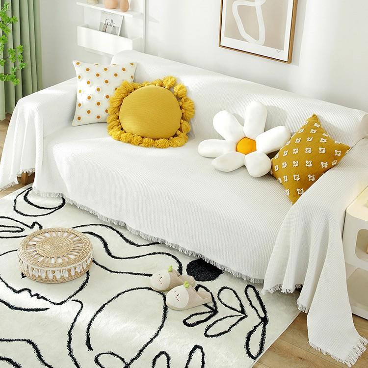 Nordic ins wind summer universal sofa towel cover cloth full cover sofa cushion cover cover blanket single three people all seasons