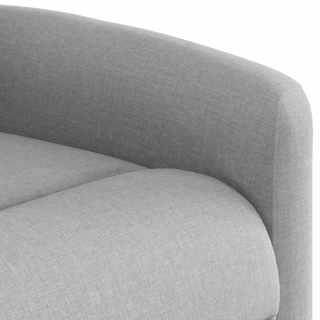 Folding Armchair, Grey, Upholstered In Fabric